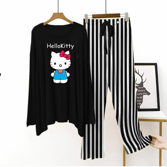 Black flapper style lining Pajama Hello Kitty