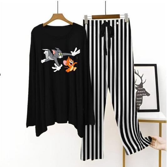 Black flapper style lining Pajama Tom&Jerry