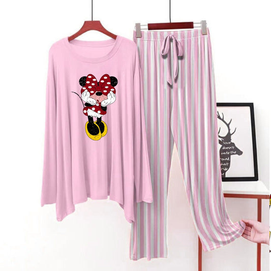 Pink flapper style lining Pajama rainy Mickey girl