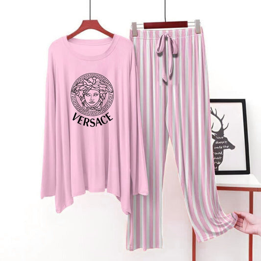 Pink flapper style lining Pajama Versace