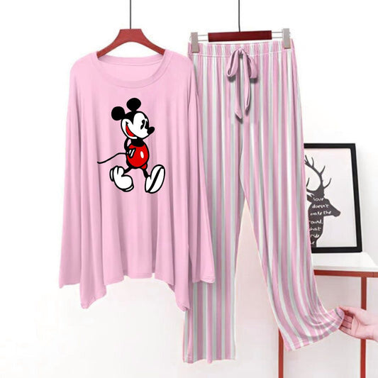 Pink flapper style lining Pajama Mickey boy