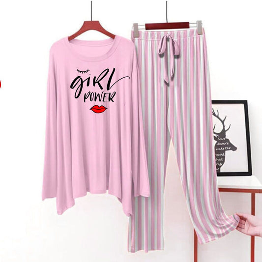 Pink flapper style lining Pajama Girl power