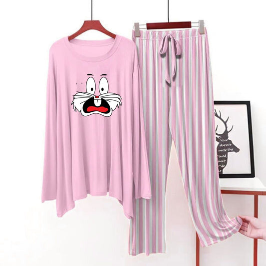 Pink flapper style lining Pajama bugs bunny